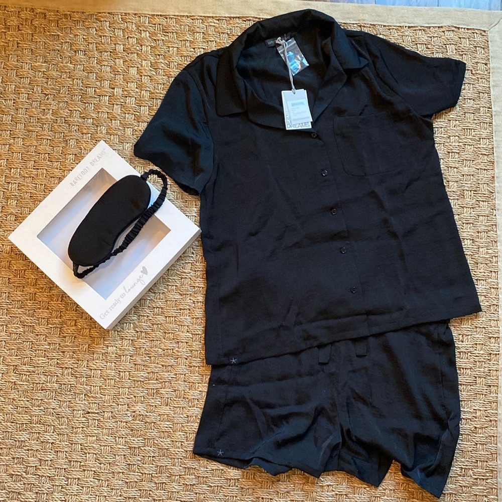 Barefoot Dreams washed satin short PJ set size medium